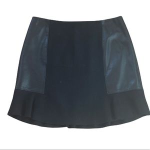 Madewell Black Leather/Wool Skirt Sz. 4